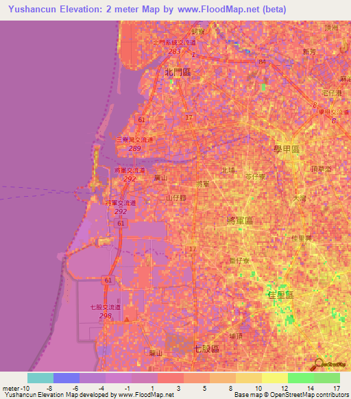 Yushancun,Taiwan Elevation Map