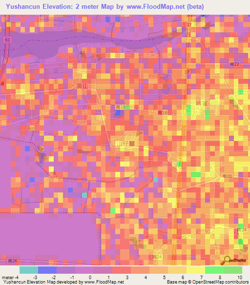 Yushancun,Taiwan Elevation Map