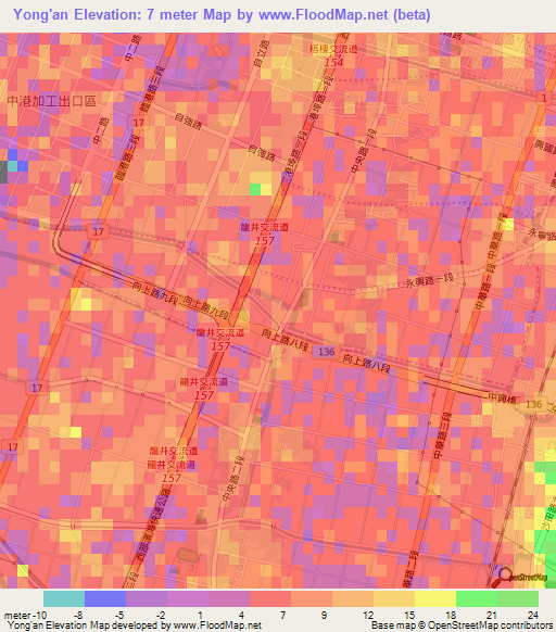 Yong'an,Taiwan Elevation Map
