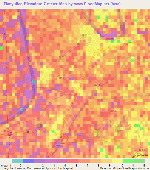 Tianyuliao,Taiwan Elevation Map