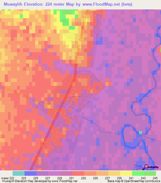 Muwaylih,Syria Elevation Map