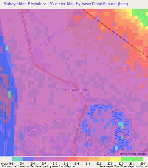 Muhaymidah,Syria Elevation Map