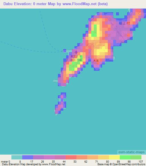 Dabu,Taiwan Elevation Map