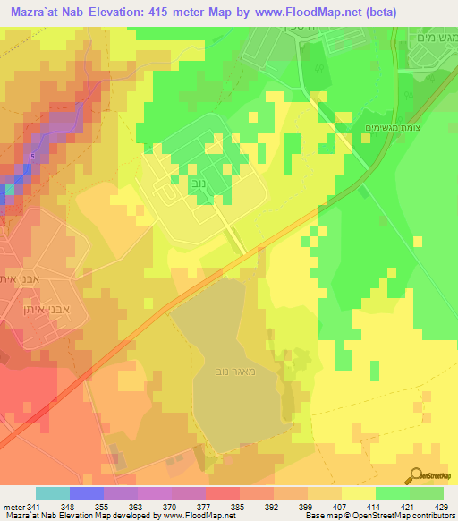 Mazra`at Nab,Syria Elevation Map