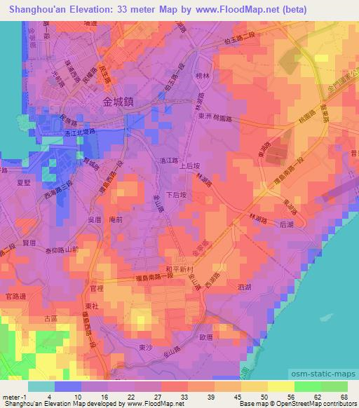 Shanghou'an,Taiwan Elevation Map