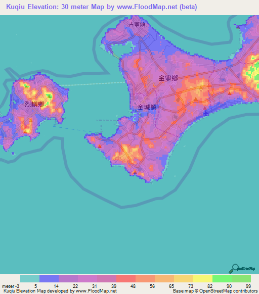 Kuqiu,Taiwan Elevation Map