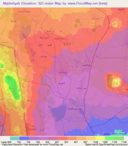 Majduliyah,Syria Elevation Map