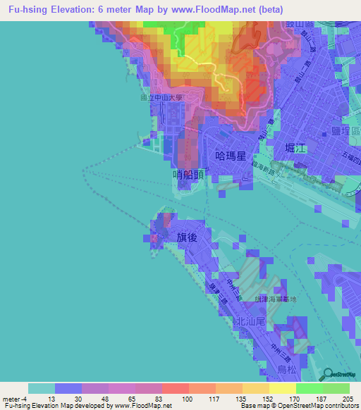 Fu-hsing,Taiwan Elevation Map