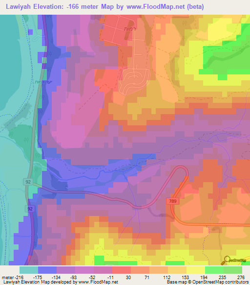 Lawiyah,Syria Elevation Map