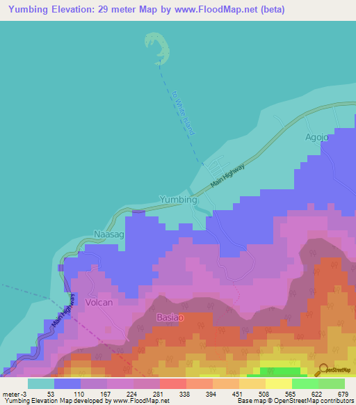 Yumbing,Philippines Elevation Map