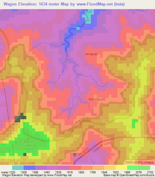 Wagon,Philippines Elevation Map