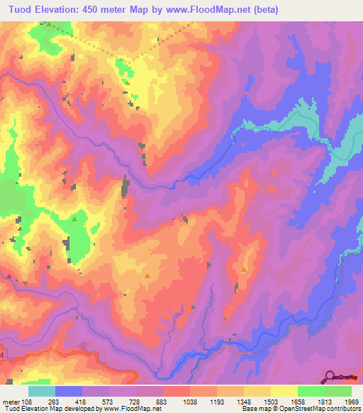 Tuod,Philippines Elevation Map