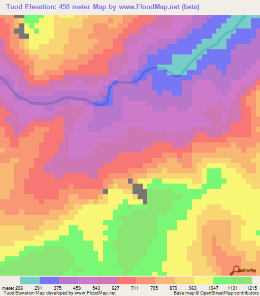 Tuod,Philippines Elevation Map