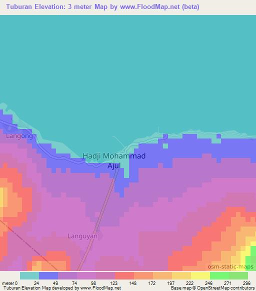 Tuburan,Philippines Elevation Map