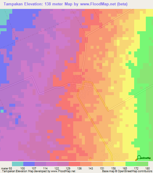Tampakan,Philippines Elevation Map