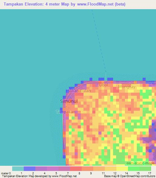 Tampakan,Philippines Elevation Map