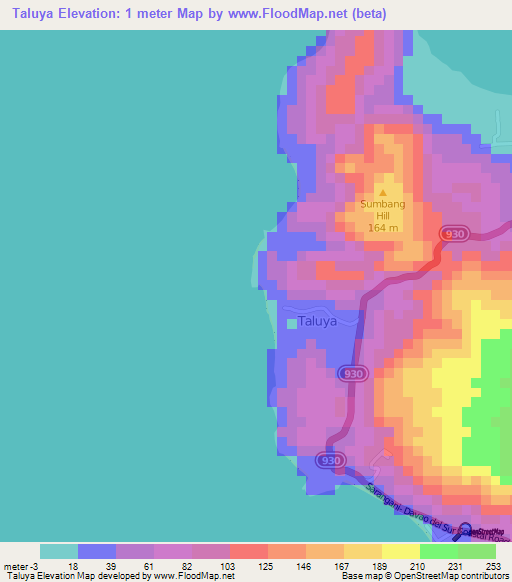 Taluya,Philippines Elevation Map