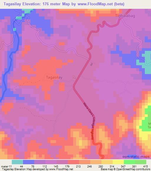 Tagasilay,Philippines Elevation Map