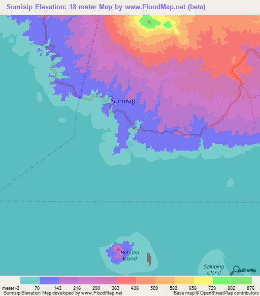 Sumisip,Philippines Elevation Map