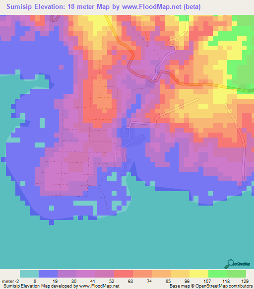 Sumisip,Philippines Elevation Map