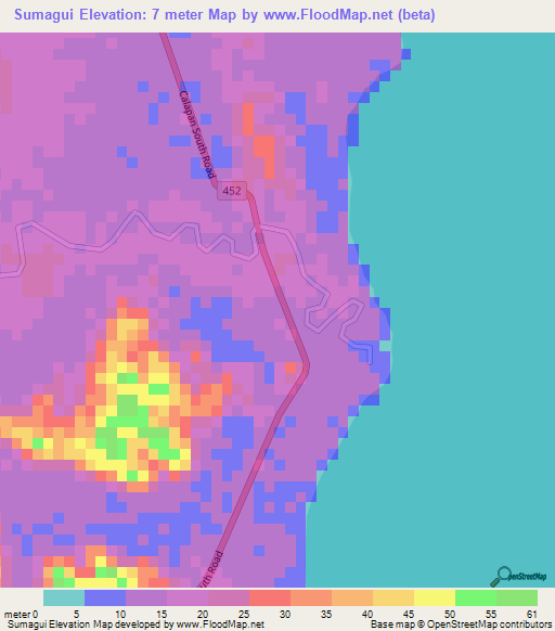 Sumagui,Philippines Elevation Map