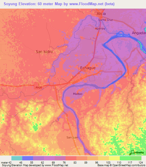 Soyung,Philippines Elevation Map