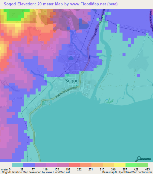 Sogod,Philippines Elevation Map