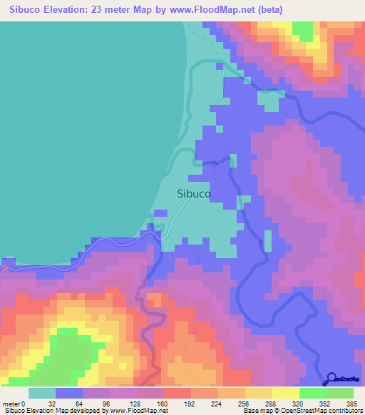 Sibuco,Philippines Elevation Map