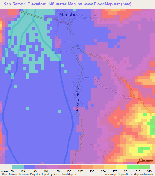 San Ramon,Philippines Elevation Map