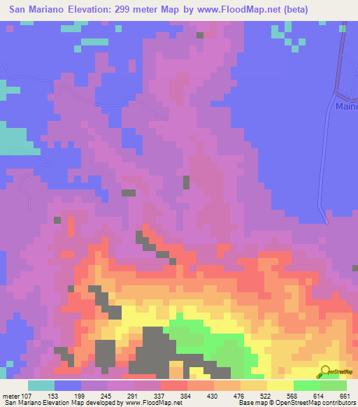 San Mariano,Philippines Elevation Map
