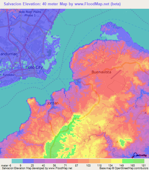 Salvacion,Philippines Elevation Map