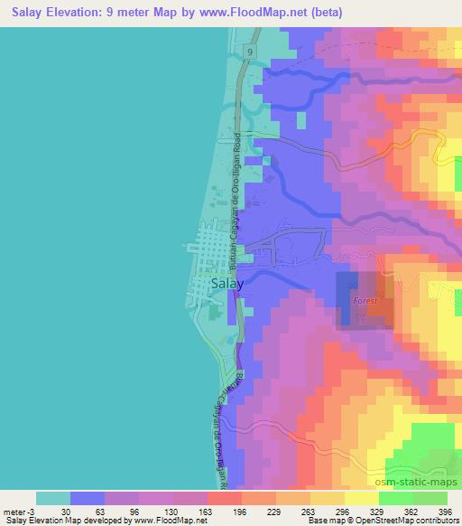 Salay,Philippines Elevation Map