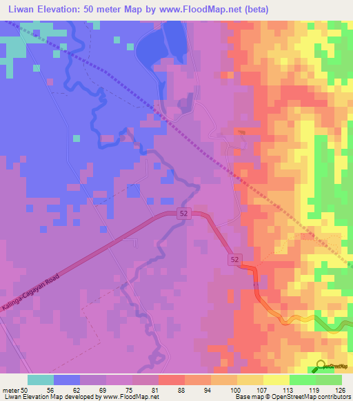 Liwan,Philippines Elevation Map