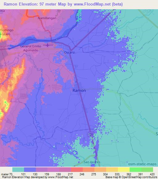 Ramon,Philippines Elevation Map
