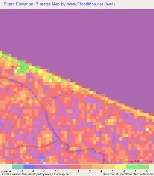 Punta,Philippines Elevation Map