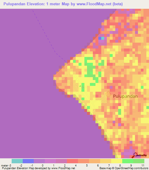 Pulupandan,Philippines Elevation Map