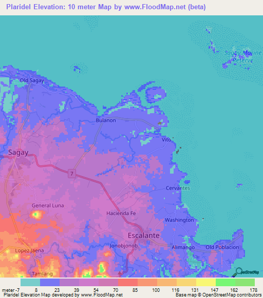 Plaridel,Philippines Elevation Map