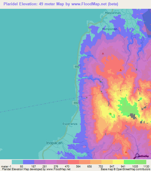 Plaridel,Philippines Elevation Map