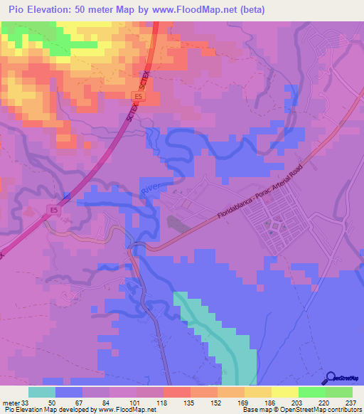 Pio,Philippines Elevation Map
