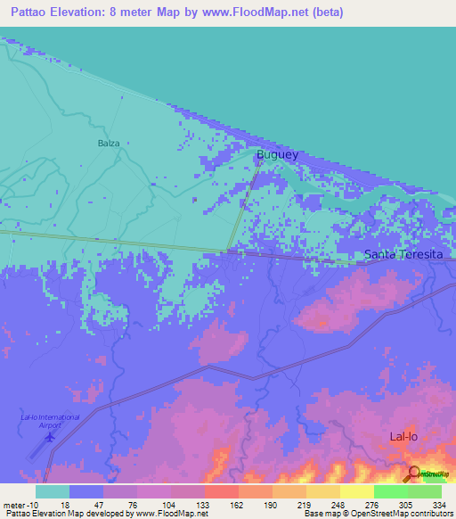 Pattao,Philippines Elevation Map
