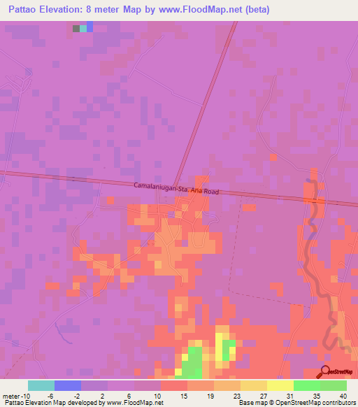 Pattao,Philippines Elevation Map