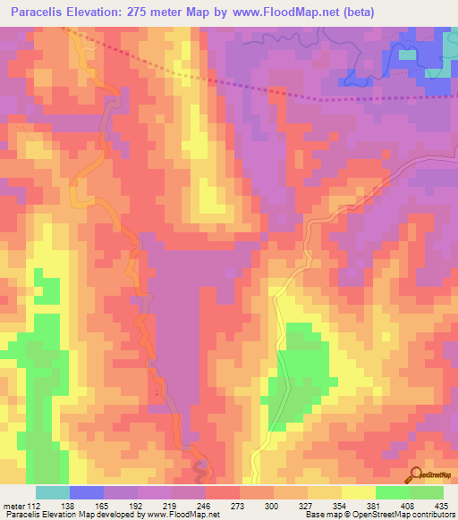 Paracelis,Philippines Elevation Map