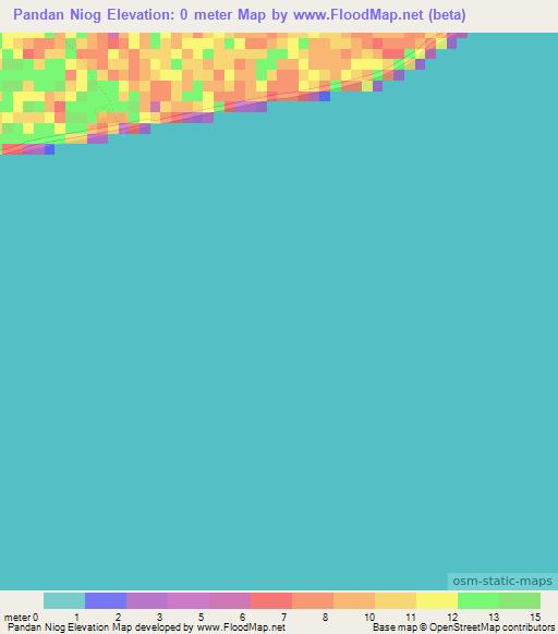 Pandan Niog,Philippines Elevation Map