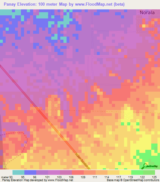 Panay,Philippines Elevation Map
