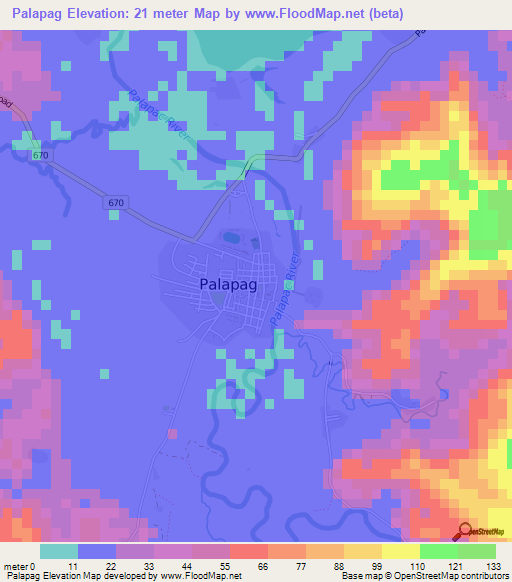 Palapag,Philippines Elevation Map