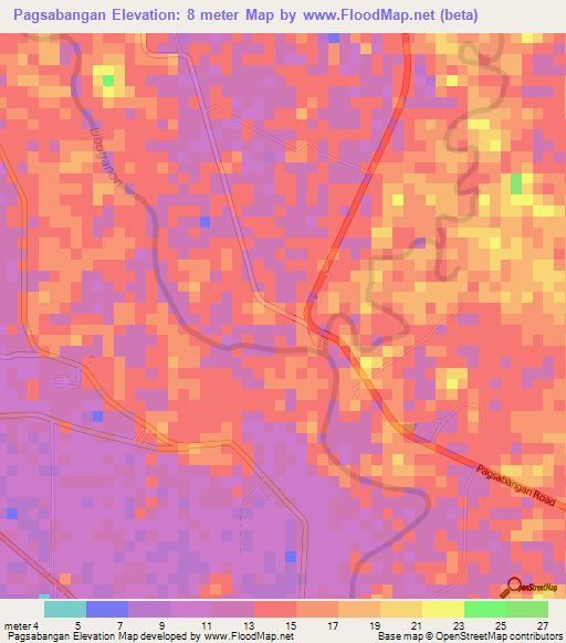 Pagsabangan,Philippines Elevation Map