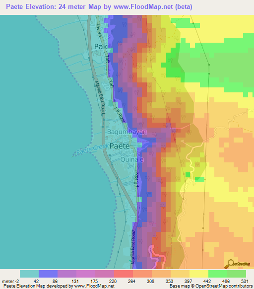Paete,Philippines Elevation Map