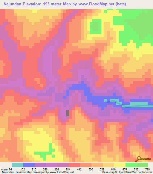Nalundan,Philippines Elevation Map