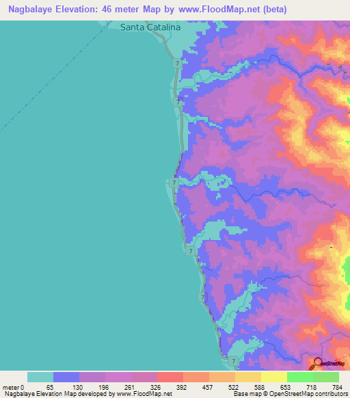 Nagbalaye,Philippines Elevation Map
