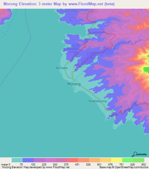 Morong,Philippines Elevation Map